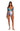 BCBG MAXAZRIA Women's Standard Shirred Plunge Crossback One Piece Swimsuit 8 BCBGMAXAZRIA