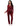 Juicy Couture Women's Solid Rib Waist Velour Pants Drawcord Red Dahlia, M