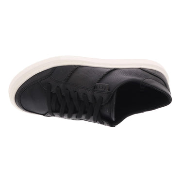 UGG Women's Alameda Lace Sneakers, Black Leather, Size 11