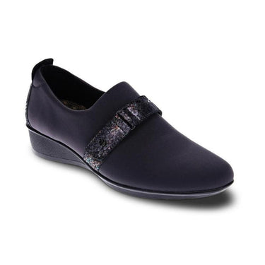 NWB Revere Genoa Women's Stretch Loafer Black Size 8W