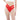 BCBGMAXAZRIA Women's High Waisted Swimsuit Bottom with Cross Front, Red, 10 BCBGMAXAZRIA