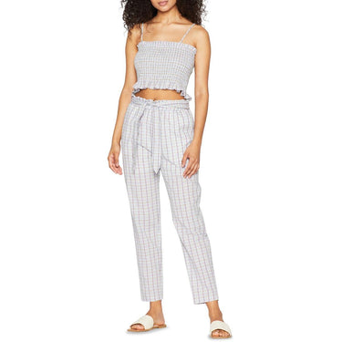 BCBGeneration Women's Smocked Crop Top, Multi, Medium BCBGeneration