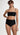 Madewell Women's Second Wave Retro High-Waisted Bikini Bottoms, True Black, L Madewell