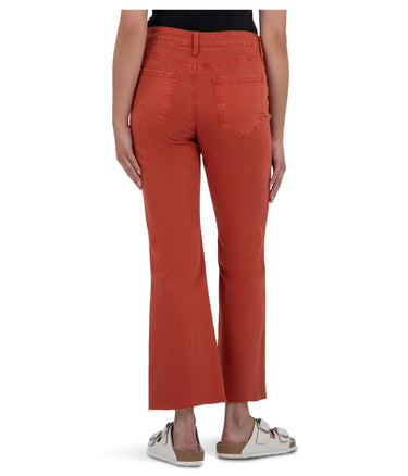 KUT from the Kloth Womens Kelsey High Rise Fab Ab Ankle Flare Raw Hem, Size 0 KUT from the Kloth
