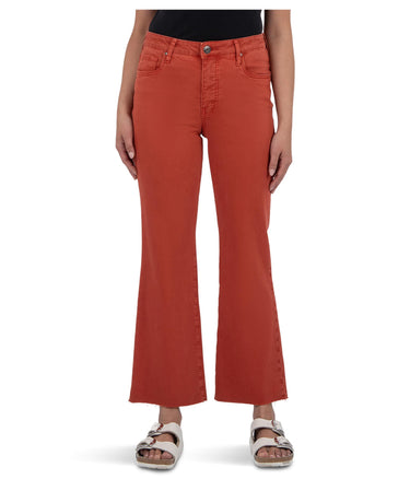 KUT from the Kloth Womens Kelsey High Rise Fab Ab Ankle Flare Raw Hem, Size 0 KUT from the Kloth