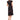 CeCe Ruffle Midi Dress with Smocking Rich Black LG CeCe