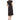 CeCe Ruffle Midi Dress with Smocking Rich Black LG CeCe