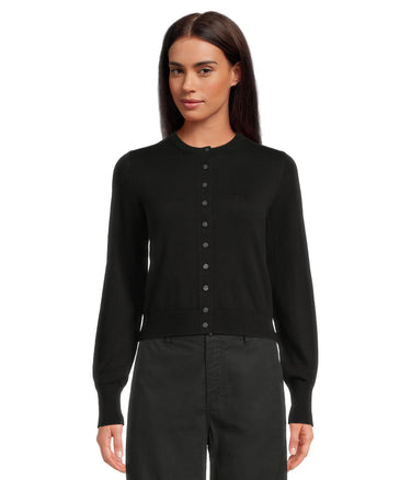 Madewell Womens June Crew Cardigan Jet Black 2XS Madewell