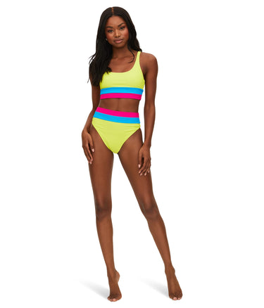 Beach Riot Mackenzie Top Retro Brights Color-Block MD Beach Riot