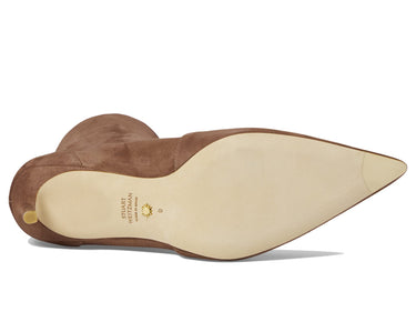 Stuart Weitzman Womens Stuart 75 Stretch Bootie Taupe 10 B