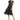 CeCe Ruffle Midi Dress with Smocking Rich Black LG CeCe