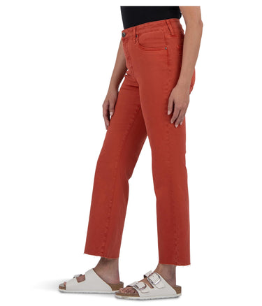 KUT from the Kloth Womens Kelsey High Rise Fab Ab Ankle Flare Raw Hem, Size 0 KUT from the Kloth