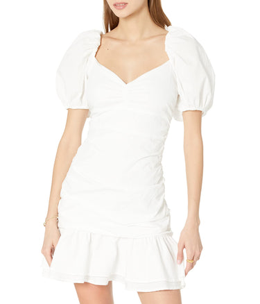 line and dot Hailey Mini Dress White LG Line & Dot