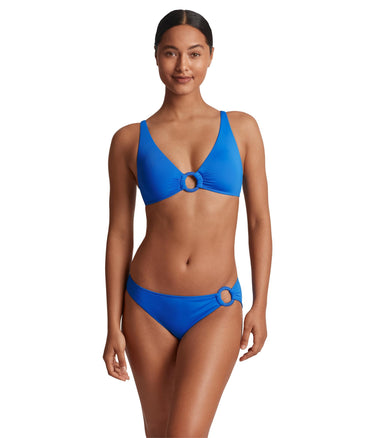Lauren Ralph Lauren Solid Macrame Ring Bottom - Bikini for Women - Blue 14 Lauren Ralph Lauren