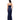 XSCAPE Women's Satin Fun Side Ruffle Makes for A Flattering Dress, Navy 8 Xscape