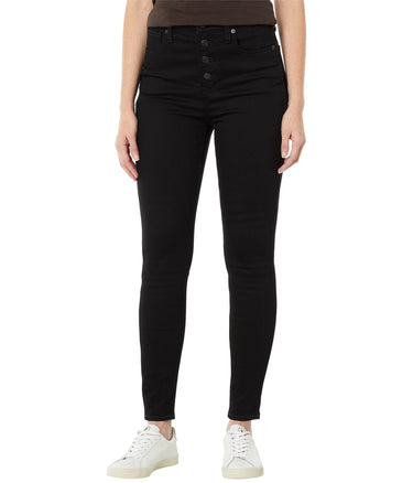 Madewell 10" High-Rise Skinny in Black Frost Button Front Black Frost 27 Madewell