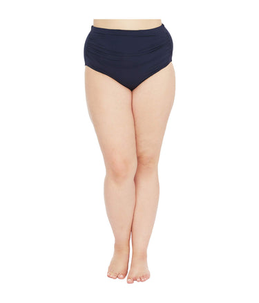 LAUREN RALPH LAUREN Plus Bias Tribal Ikat Shirred High-Waisted Pant Navy 18W Lauren Ralph Lauren