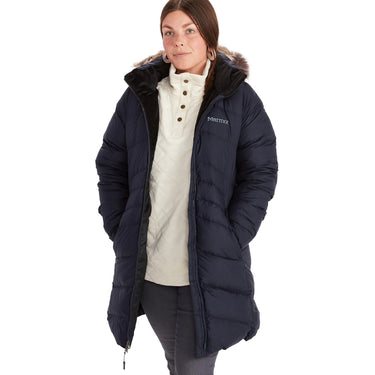 MARMOT Women's Montreal Mid-Thigh Length Down Puffer Jacket, Midnight Navy,Small MARMOT