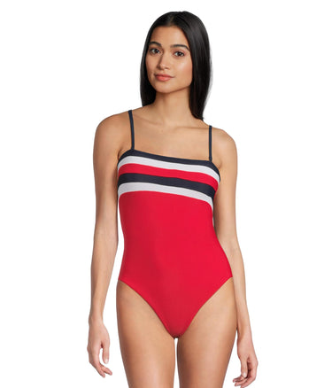 Beach Riot Women's Standard Jessa One-Piece, American Color-Block Size L Beach Riot