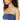 BCBG Womens Block Party Color Block Bralette Top Navy SM BCBG
