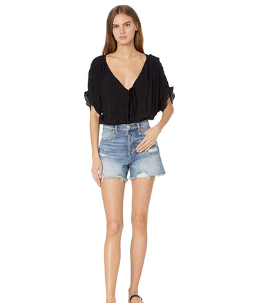 Free People Cleo Bodysuit Black XS (Women's 0-2) Free People