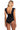La Blanca Women's Convertible Tie Strap Tankini Swimsuit Top, Black Size 4 La Blanca