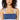 BCBG Womens Block Party Color Block Bralette Top Navy SM BCBG