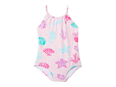 Hatley Girl's Swimsuit, Abstract Sea Life, 4 Years Hatley