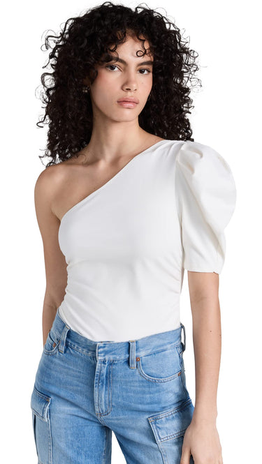 Free People Women's Somethin Bout You Thong Bodysuit, Ivory, White, S Free People
