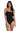 La Blanca Women's Island Goddess Ruffle Bandeau One Piece Swimsuit, Black Size 8 La Blanca