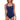 Gottex Sea Shells Woman Square Neck One Piece Navy size 6 Gottex