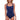 Gottex Sea Shells Woman Square Neck One Piece Navy size 6 Gottex