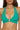 BECCA Modern Edge Women's Halter Bikini Top,Tie Back, Swimwear Women,Peacock, M