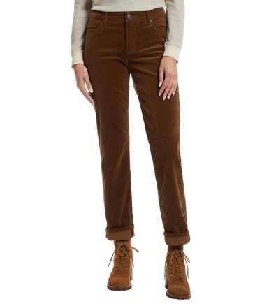 KUT from the Kloth Womens Catherine Corduroy Boyfriend Whiskey 10x 32.5 KUT from the Kloth