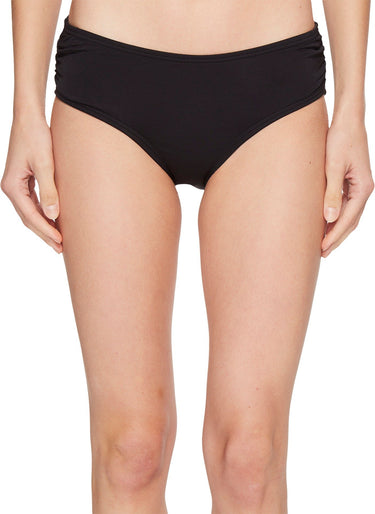 Michael Kors Shirred Bikini Bottoms Black SM Michael Kors