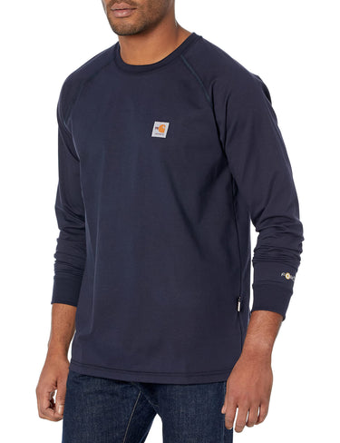Carhartt Men's FR Force Relaxed LS T-Shirt, Dark Navy, X-Large