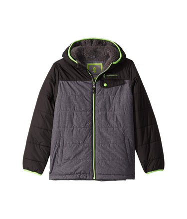 Free Country Boy's Puffer Jacket with Sherpa Lining (Big Kids) Black MD 10-12 Free Country