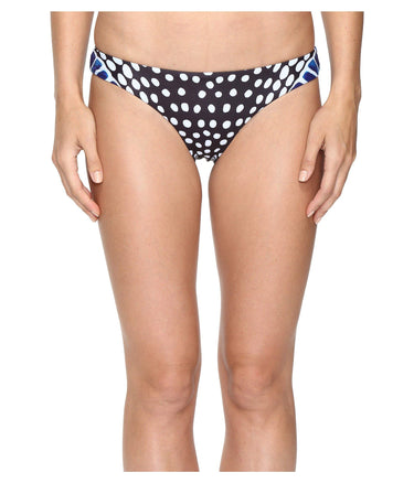 Mara Hoffman Women's Samba Low Rise Bikini Bottom, Black/Blue, XS Mara Hoffman