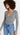 Madewell Wrap Thong Bodysuit Heather Smoke MD Madewell