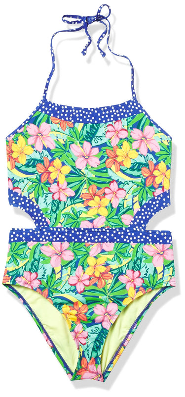 Hobie Girl'sCutout One Piece Swimsuit Multi Size 14 Hobie