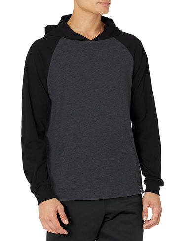Russell Athletic Men's Essential Cotton Hoodie Shirt, ash/Black Heather, Small Russell Athletic