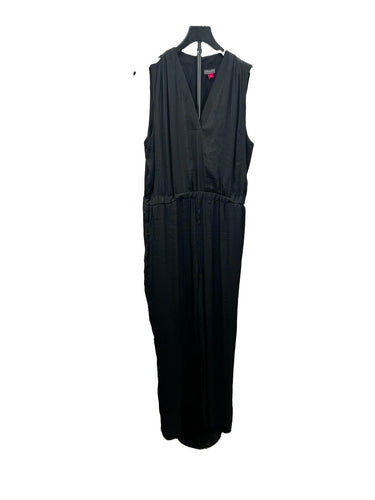 Vince Camuto Womans Black Jumpsuit Elastic Waist Wide Leg Size L Vince Camuto