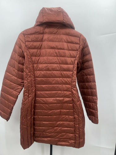 32 Heat Degrees Packable Down Hooded Full Zip Puffer Jacket, Orange Size S 32 Degrees