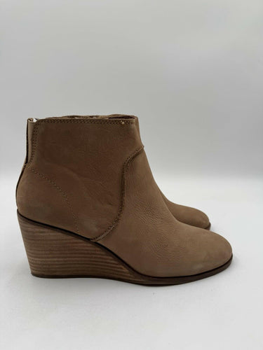 Lucky Brand Women's Zanta Bootie Ankle Boot Size Zip Brown Leather Size 8.5M Lucky Brand