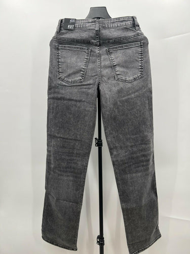 KUT From The Kloth Jeans Melissa High Rise Straight Leg Gray Washed Black 4 KUT from the Kloth