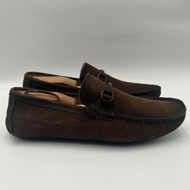 Men’s Saks Fifth Avenue Horsebit Skip On Brown Leather Loafers Size 11.5M Saks Fifth Avenue