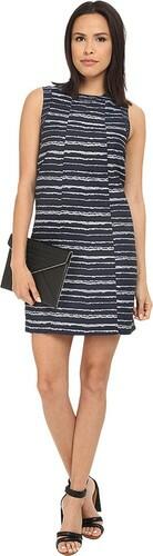 Kensie Women's Digital Lines Dress, Midnight Sapphire Combo, Small kensie