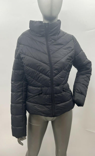 NWT Love Tree Women’s Full Zip Long Sleeve Puffer Jacket, Color Balck Size M Love Tree