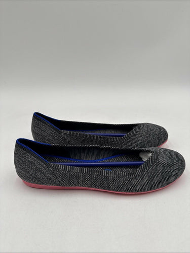 Women’s Rothy’s The Flats Color Gray Birdseye Flats Pink Sole Size 5 Rothy’s