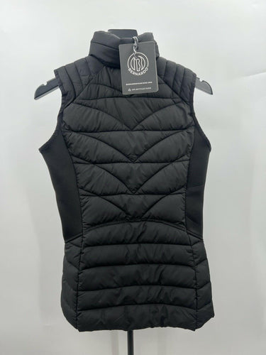 Bernardo Black Chevron Puffer Vest Size XS
